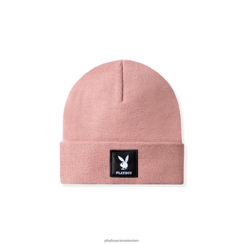 Playboy Trandafir bărbați bonetă din tricot cu plasture cu logo accesorii 6NT0ZV754