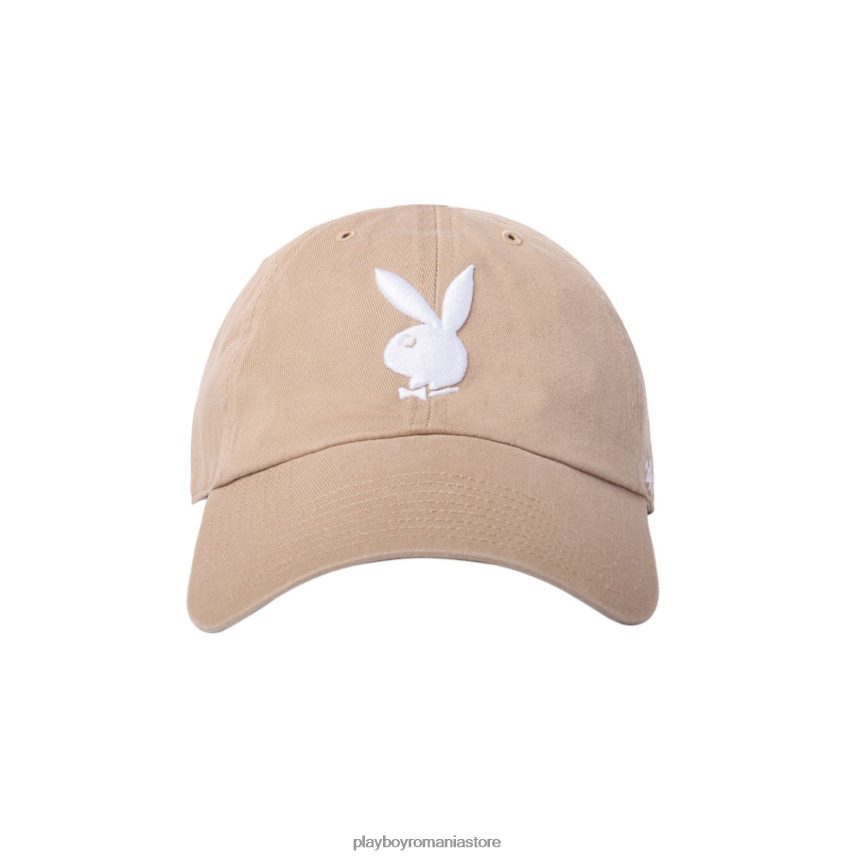Playboy cafeniu/alb bărbați Pălărie reglabilă pentru tată marca 47 accesorii 6NT0ZV770