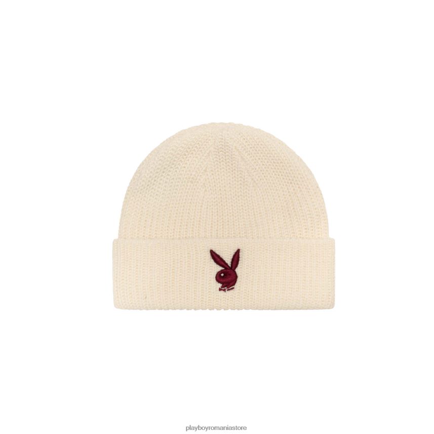 Playboy ecru cu iepuraș maro bărbați cap de iepure tricot beanie accesorii 6NT0ZV764