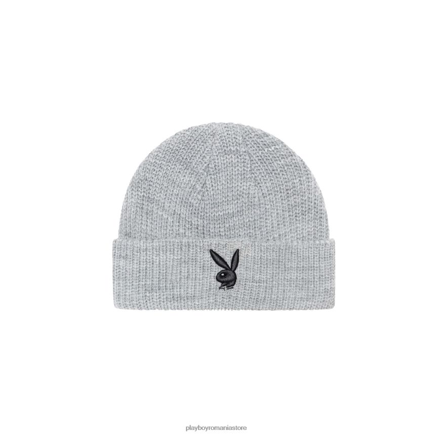 Playboy gri cu iepuraș negru bărbați cap de iepure tricot beanie accesorii 6NT0ZV765