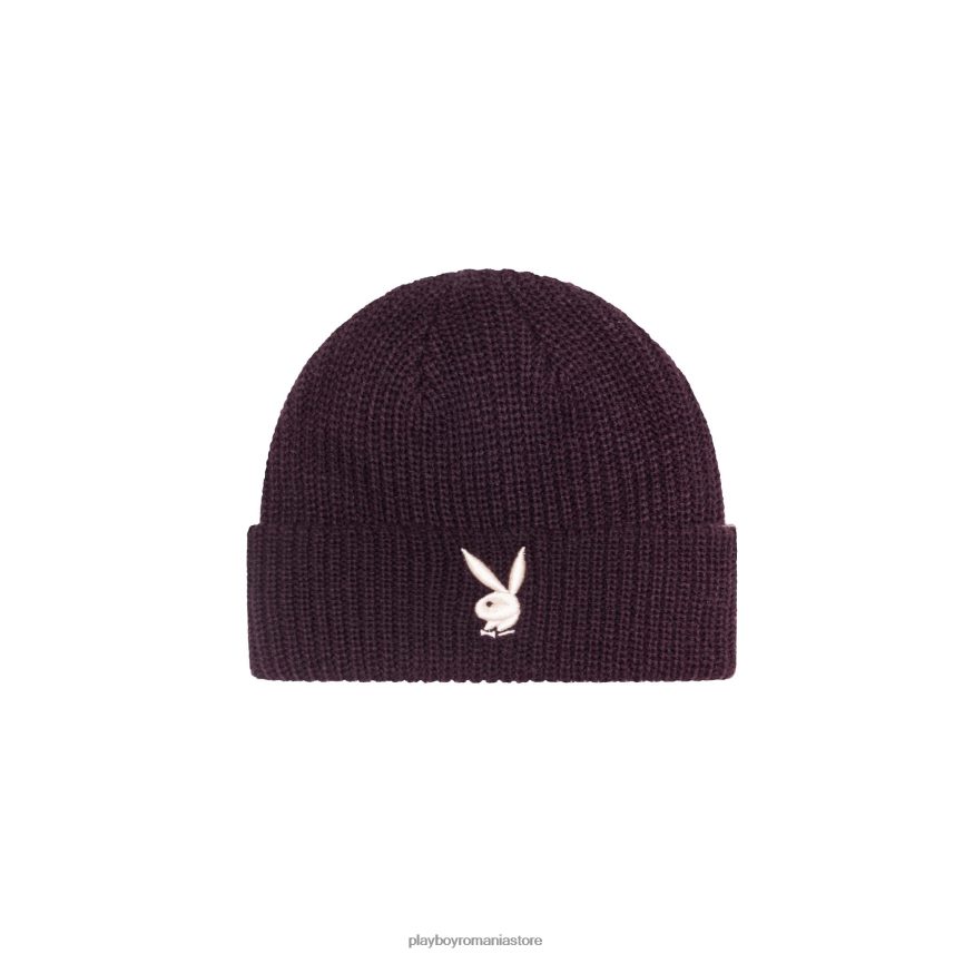 Playboy prună cu iepuraș ecru bărbați cap de iepure tricot beanie accesorii 6NT0ZV759