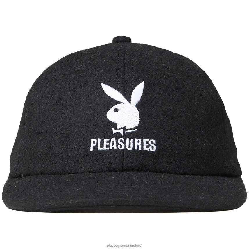 Playboy x Pleasures negru bărbați palarie strapback din lana accesorii 6NT0ZV741