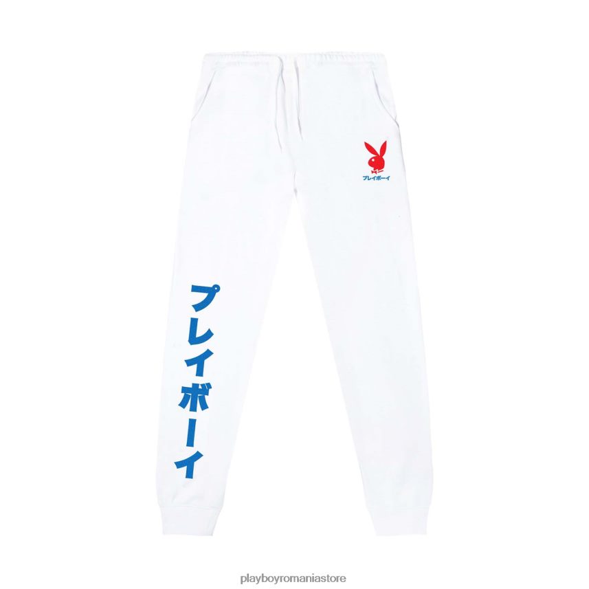 Playboy alb bărbați joggeri cu cap de iepure japonez îmbrăcăminte 6NT0ZV571