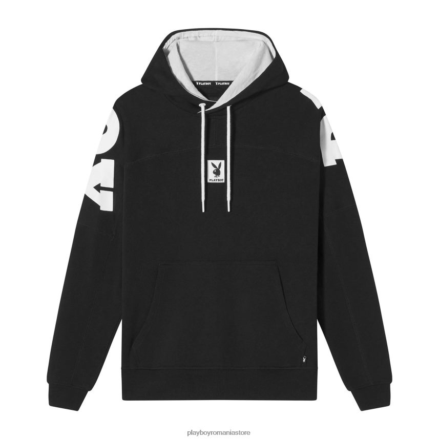 Playboy negru bărbați hanorac cu spatele iepurașului îmbrăcăminte 6NT0ZV473