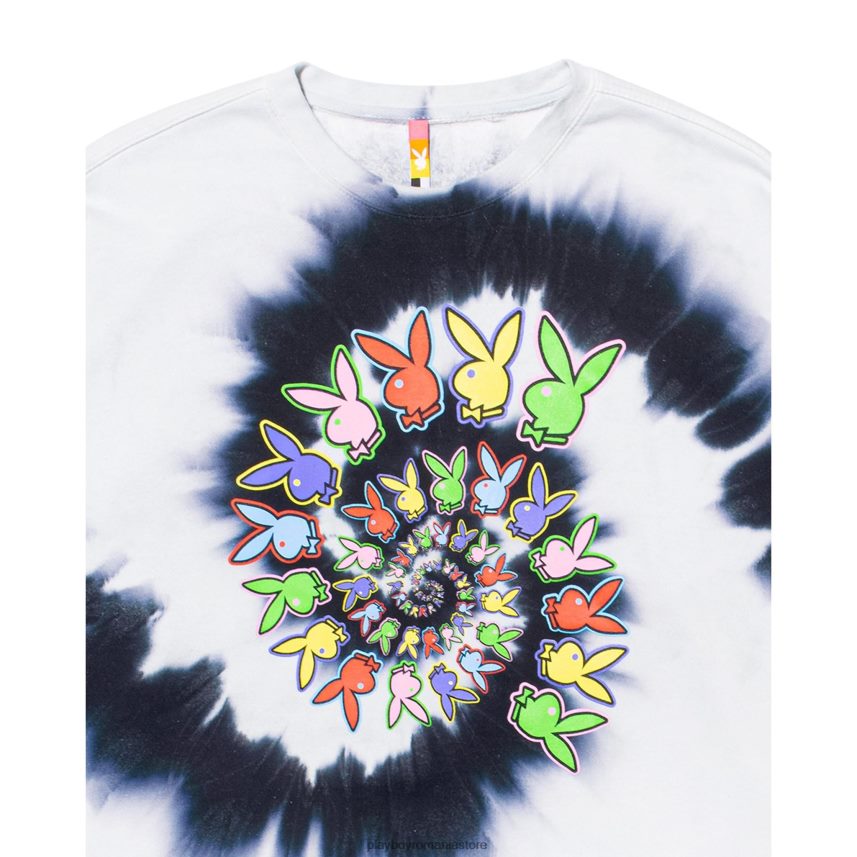 Playboy x Color Bars original bărbați spirală tie-dye cu decolteu îmbrăcăminte 6NT0ZV467