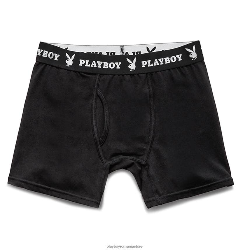Playboy negru bărbați boxer clasic îmbrăcăminte 6NT0ZV683