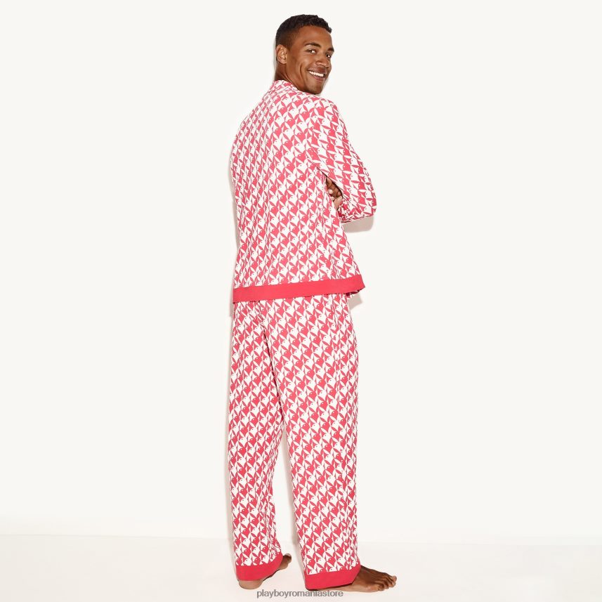 Playboy roșu bărbați set clasic de pijamale bunny îmbrăcăminte 6NT0ZV693