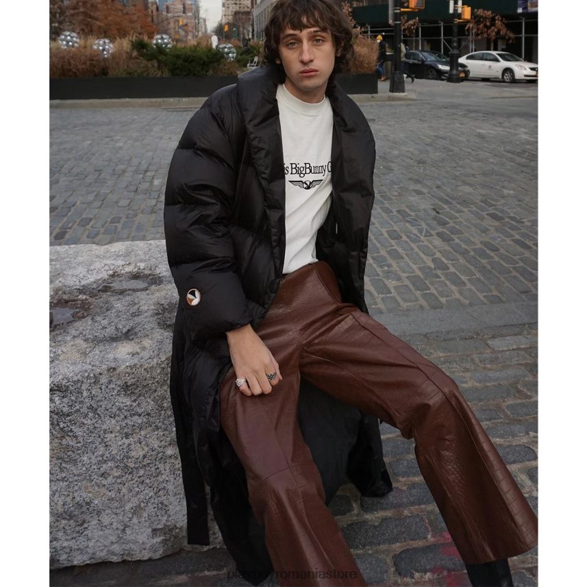 Playboy ciocolată bărbați pantalon evazat din piele de crocodil îmbrăcăminte 6NT0ZV559