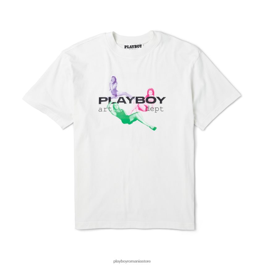 Playboy gri vaporos bărbați tricou iluzie îmbrăcăminte 6NT0ZV182