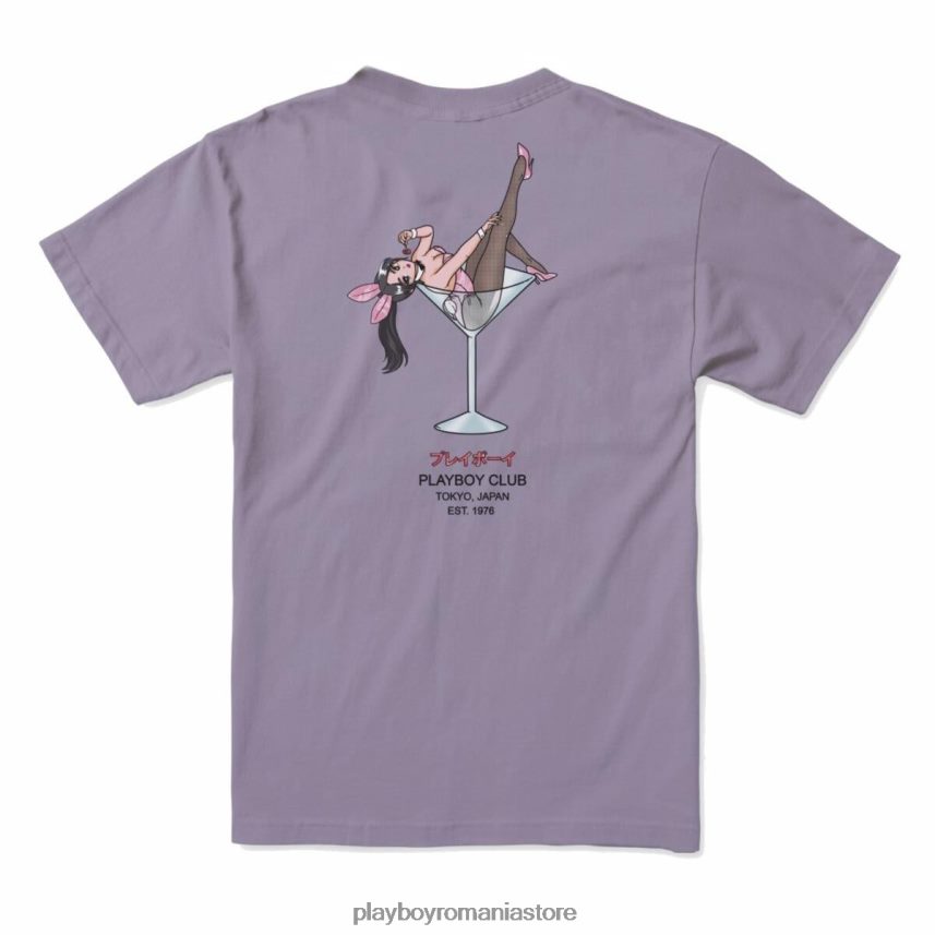Playboy lavandă bărbați tricou tokyo club cherry martini îmbrăcăminte 6NT0ZV147
