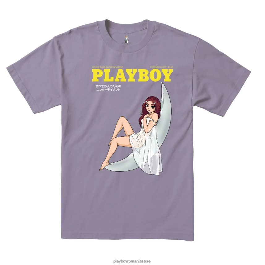 Playboy lavandă bărbați tricou tokyo club luminat de lună îmbrăcăminte 6NT0ZV97