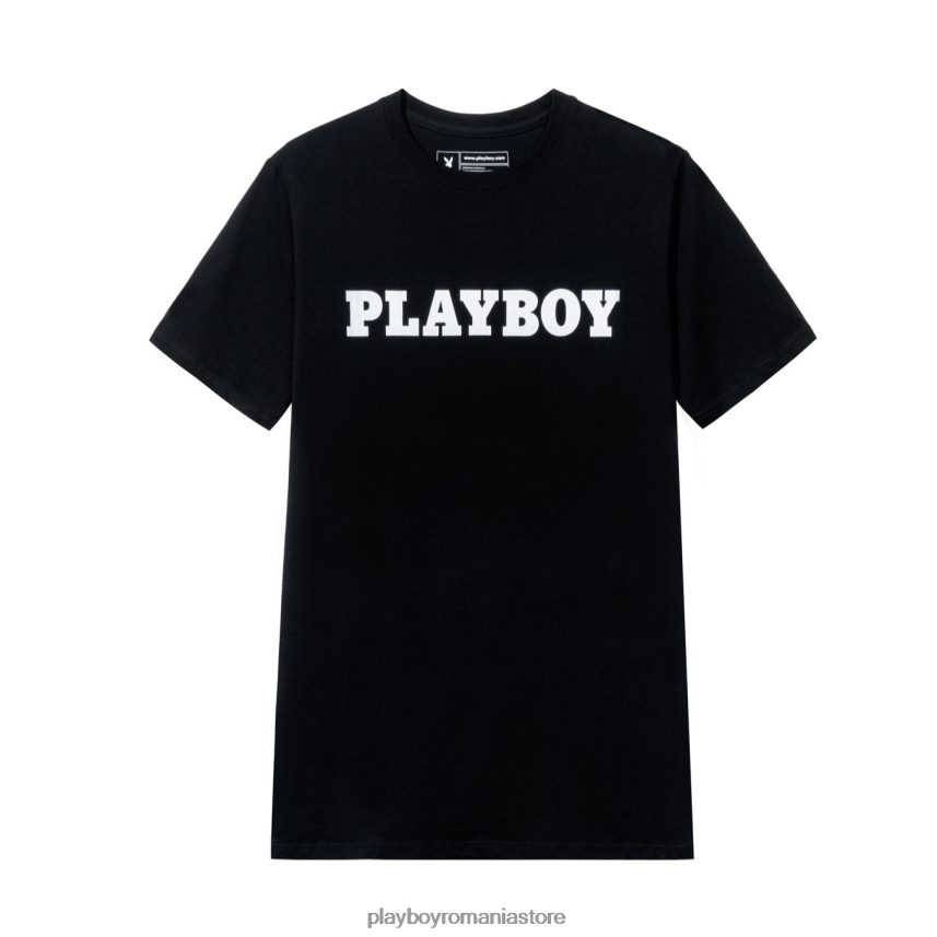 Playboy negru bărbați tricou catarg îmbrăcăminte 6NT0ZV80