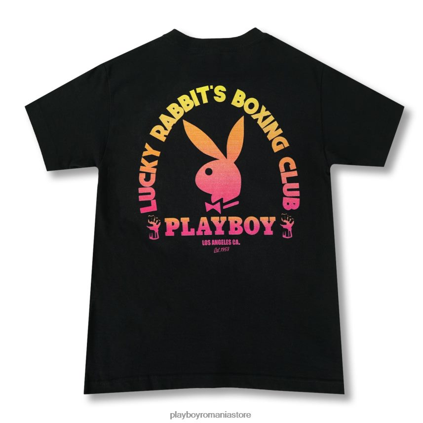 Playboy negru bărbați tricou club de box lucky rabbits îmbrăcăminte 6NT0ZV25