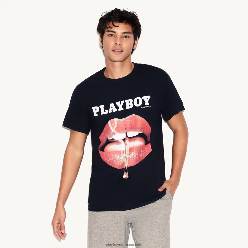 Playboy negru bărbați tricou coperta noiembrie 2013 îmbrăcăminte 6NT0ZV236