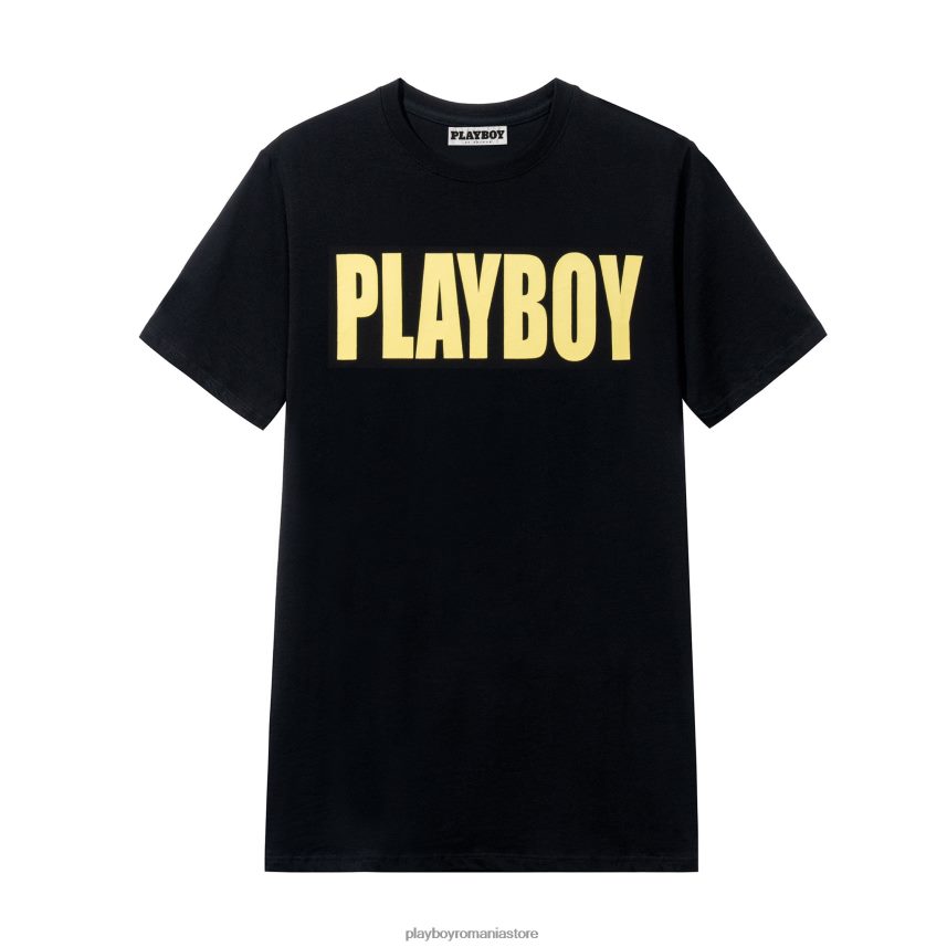 Playboy negru bărbați tricou de impact îmbrăcăminte 6NT0ZV299