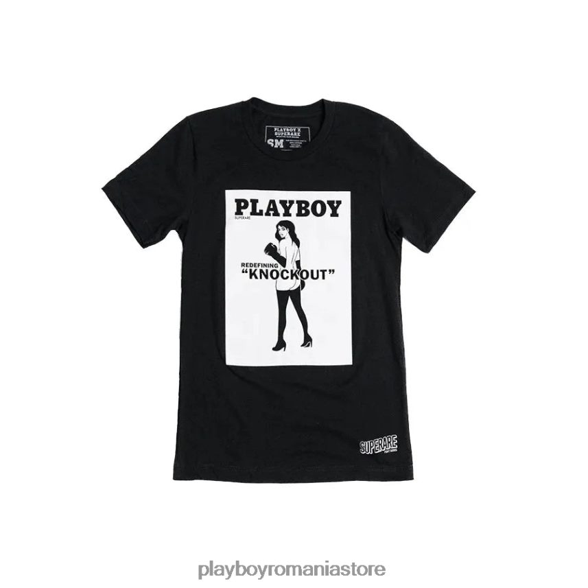 Playboy negru bărbați tricou knockout îmbrăcăminte 6NT0ZV16