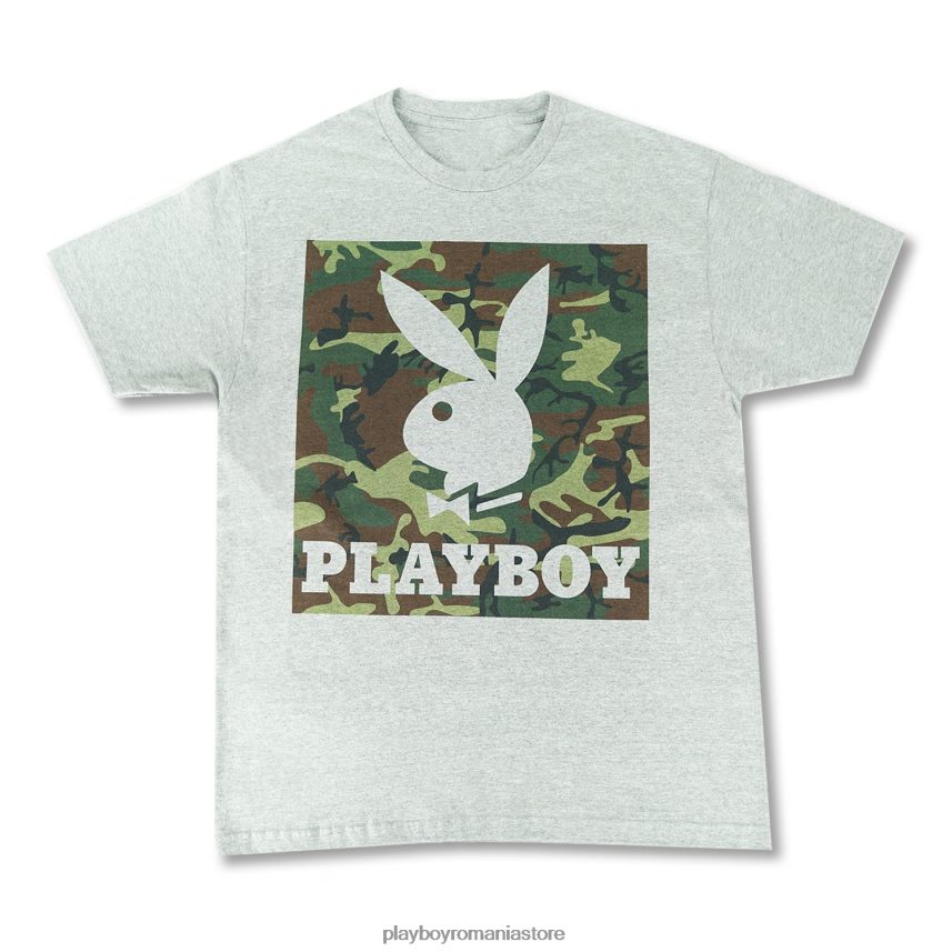 Playboy original bărbați tricou camo box gri îmbrăcăminte 6NT0ZV134