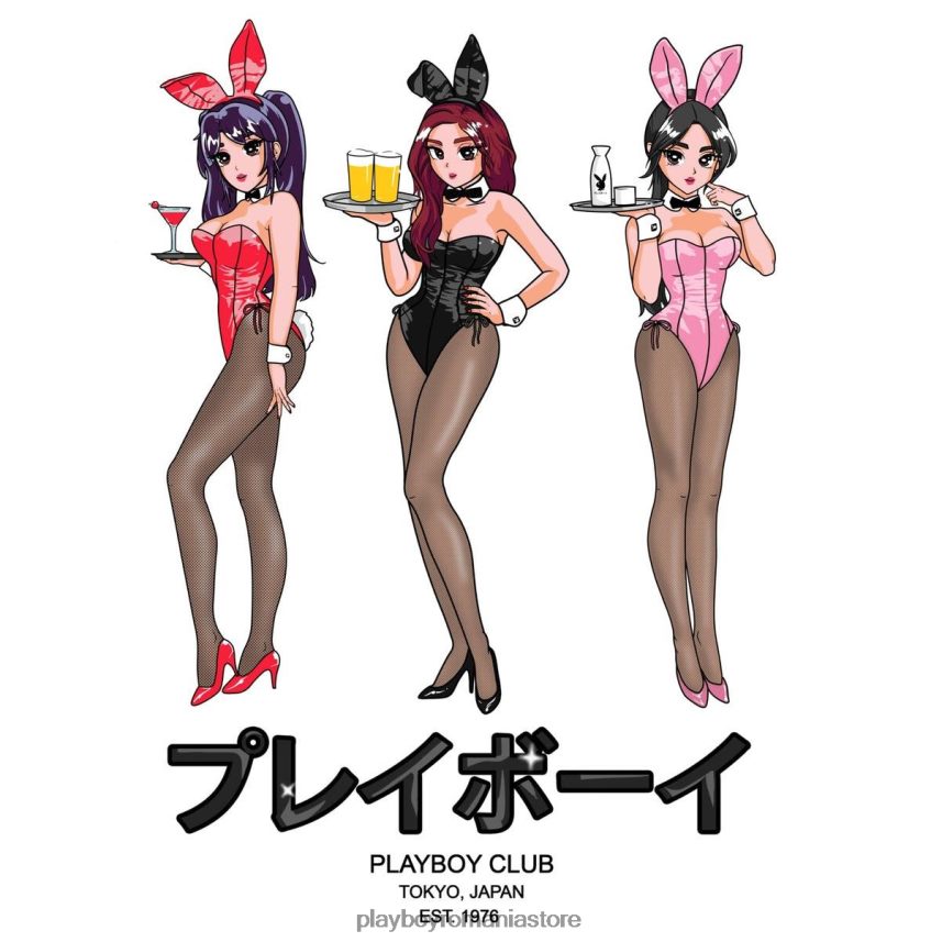 Playboy original bărbați tricou cu vopsea cravată de la tokyo club happy hour îmbrăcăminte 6NT0ZV108