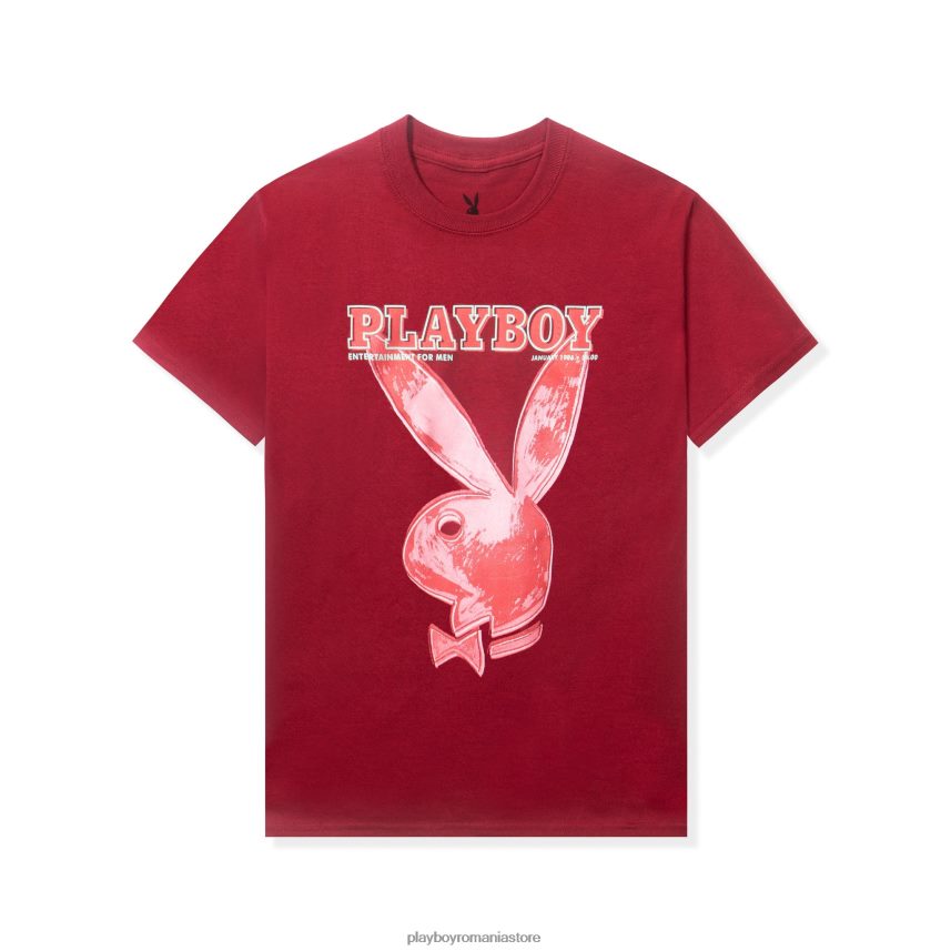 Playboy roșu bărbați ianuarie 1986 andy warhol cover tricou îmbrăcăminte 6NT0ZV163