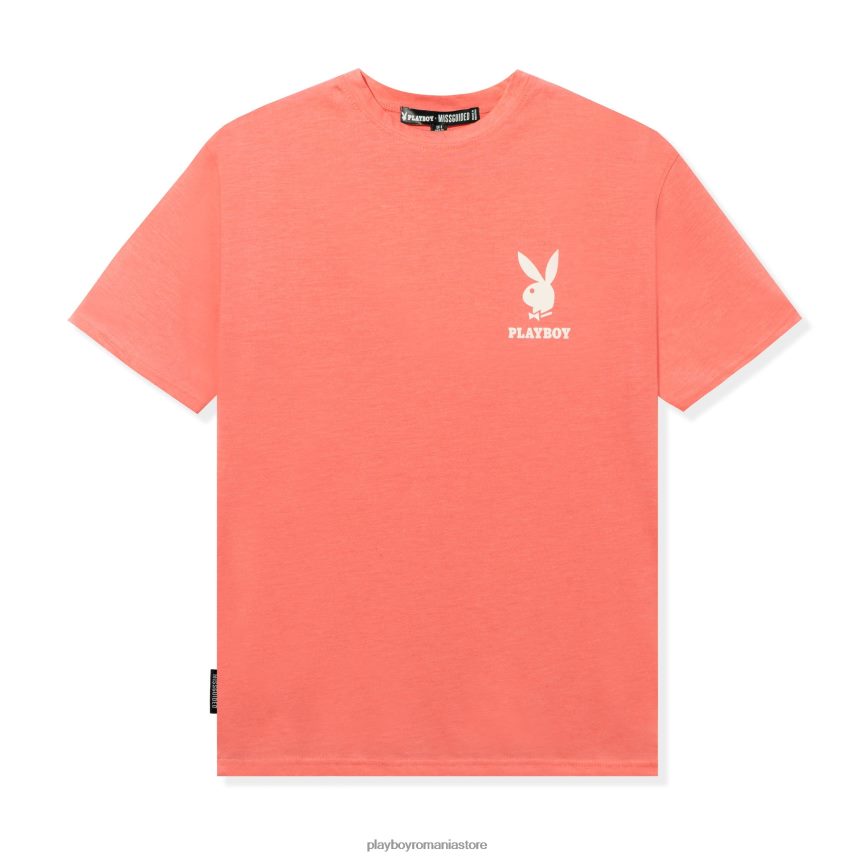 Playboy roz bărbați tricou supradimensionat cu logo îmbrăcăminte 6NT0ZV193