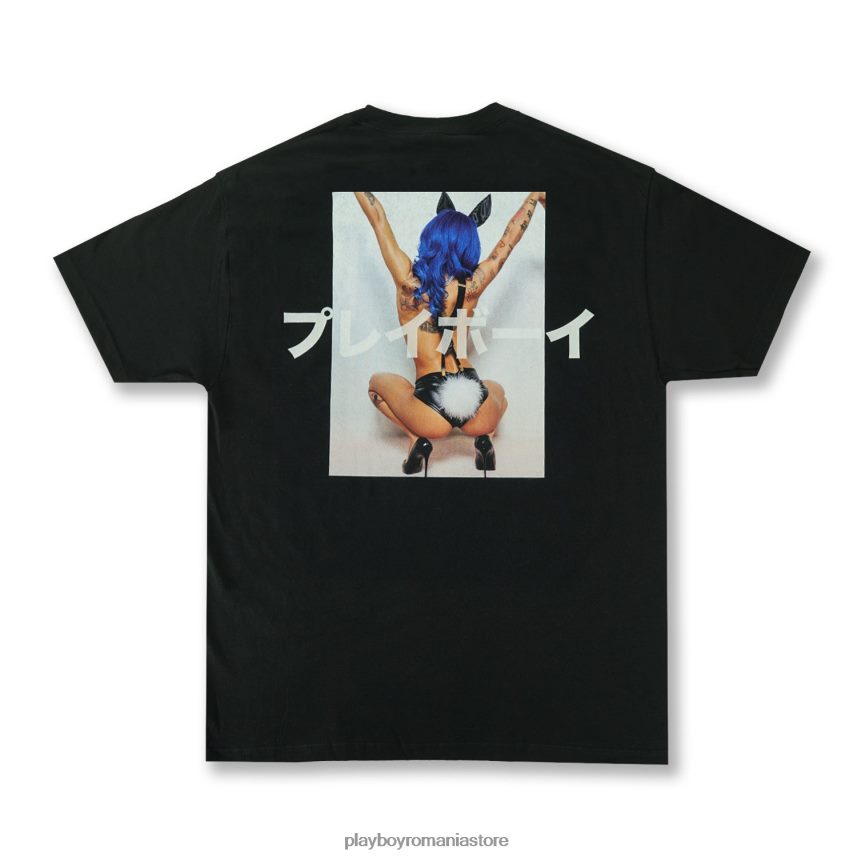 Playboy x Coi Leray negru bărbați tricou kanji îmbrăcăminte 6NT0ZV326