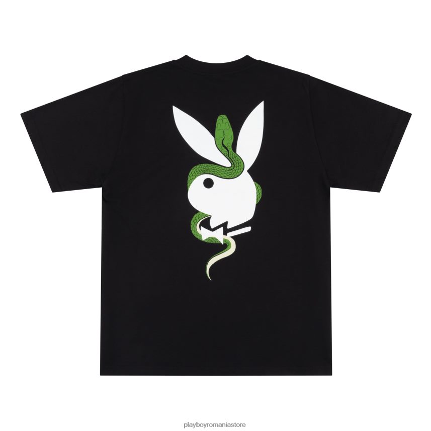 Playboy x The Great Frog negru bărbați tricou îmbrăcăminte 6NT0ZV194