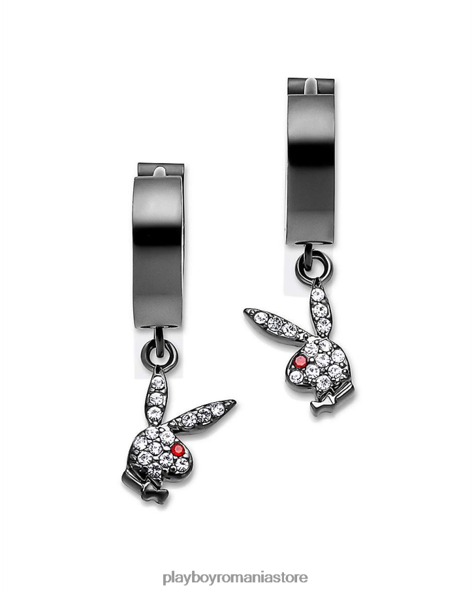 Playboy negru femei cercel iepuraș și cercel cu farmec accesorii 6NT0ZV1609