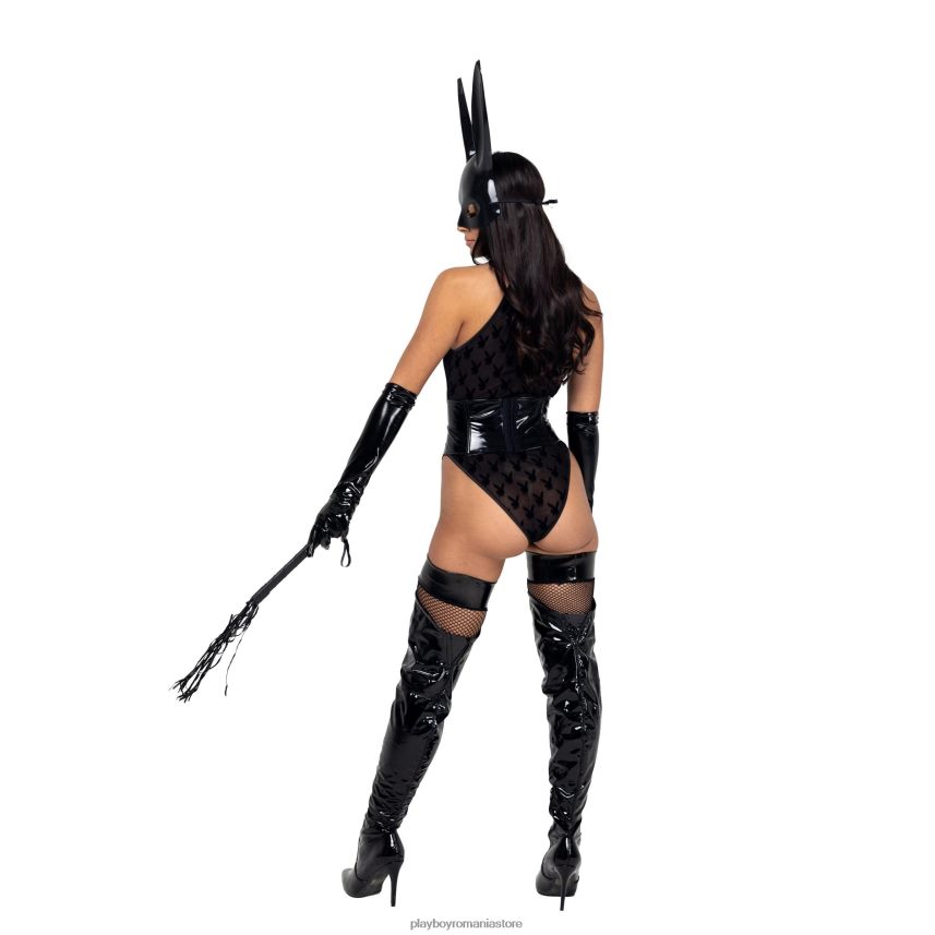 Playboy negru femei costum dupa ore - set 3 buc îmbrăcăminte 6NT0ZV1357