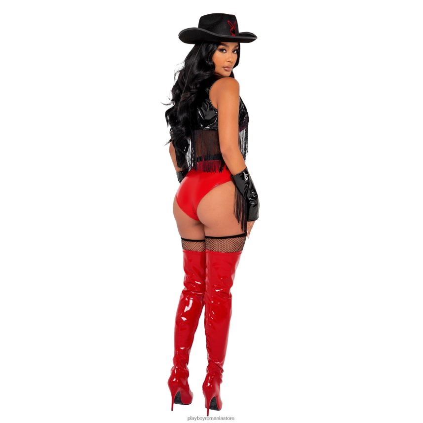 Playboy negru/rosu femei cowgirl buckaroo - set 5 buc îmbrăcăminte 6NT0ZV1364