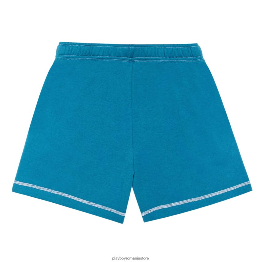 Playboy albastru saxonia femei 1953 contrast boyfriend pantalon scurt de transpirație îmbrăcăminte 6NT0ZV1330