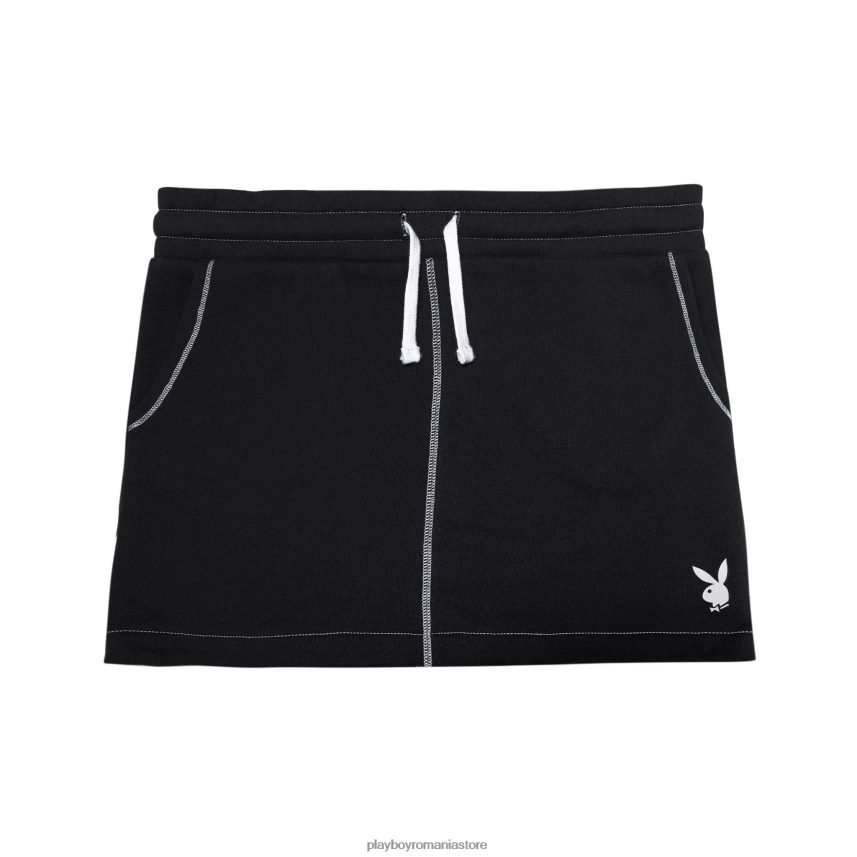 Playboy antracit femei fusta mini de varsity îmbrăcăminte 6NT0ZV1220