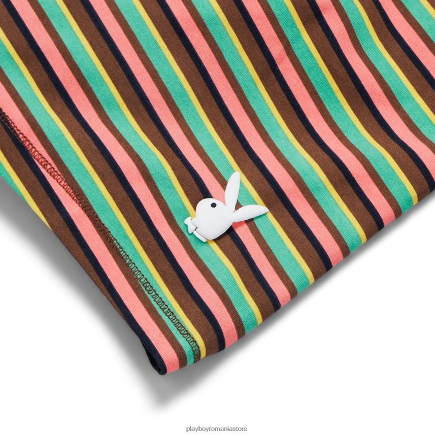 Playboy multi femei pantaloni scurți biker cu dungi îmbrăcăminte 6NT0ZV1291