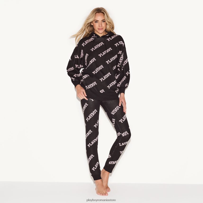 Playboy negru femei jambiere din tricot intarsia catarg îmbrăcăminte 6NT0ZV1221