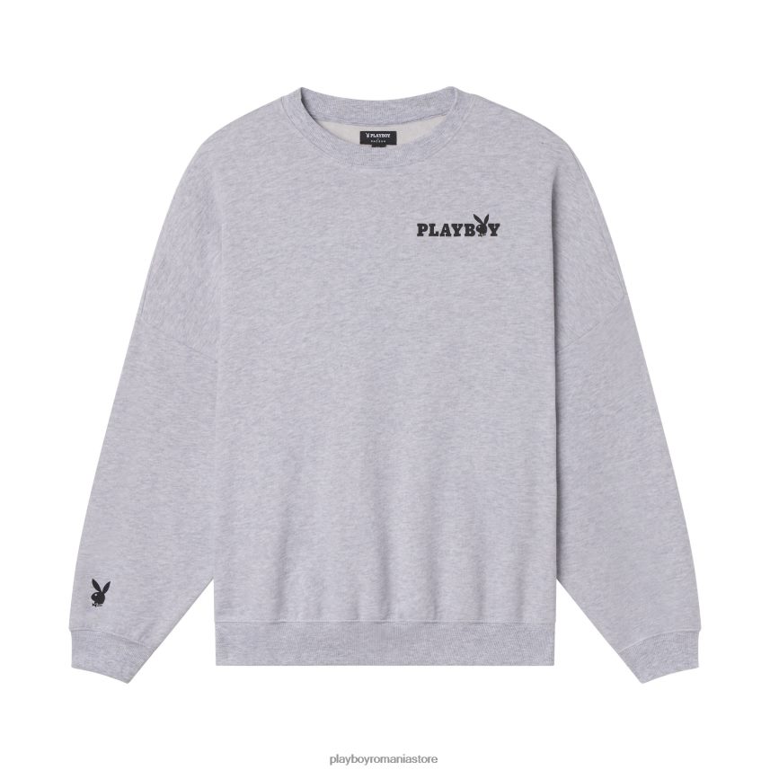 Playboy gri femei crewneck clasic îmbrăcăminte 6NT0ZV1115