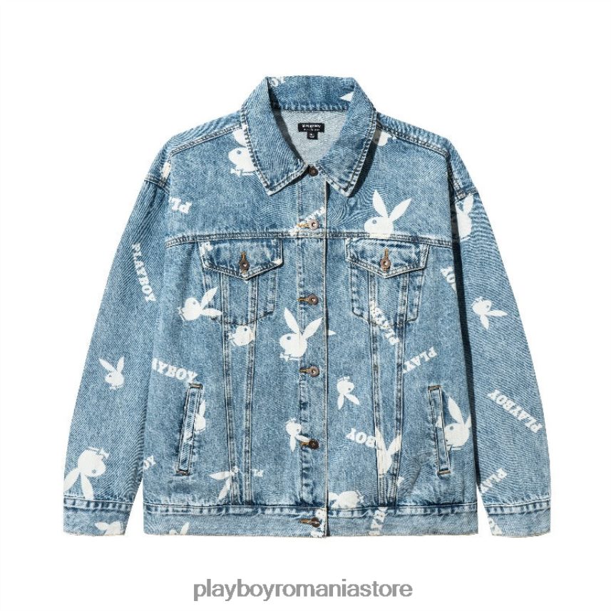 Playboy original femei jacheta denim bunny îmbrăcăminte 6NT0ZV456