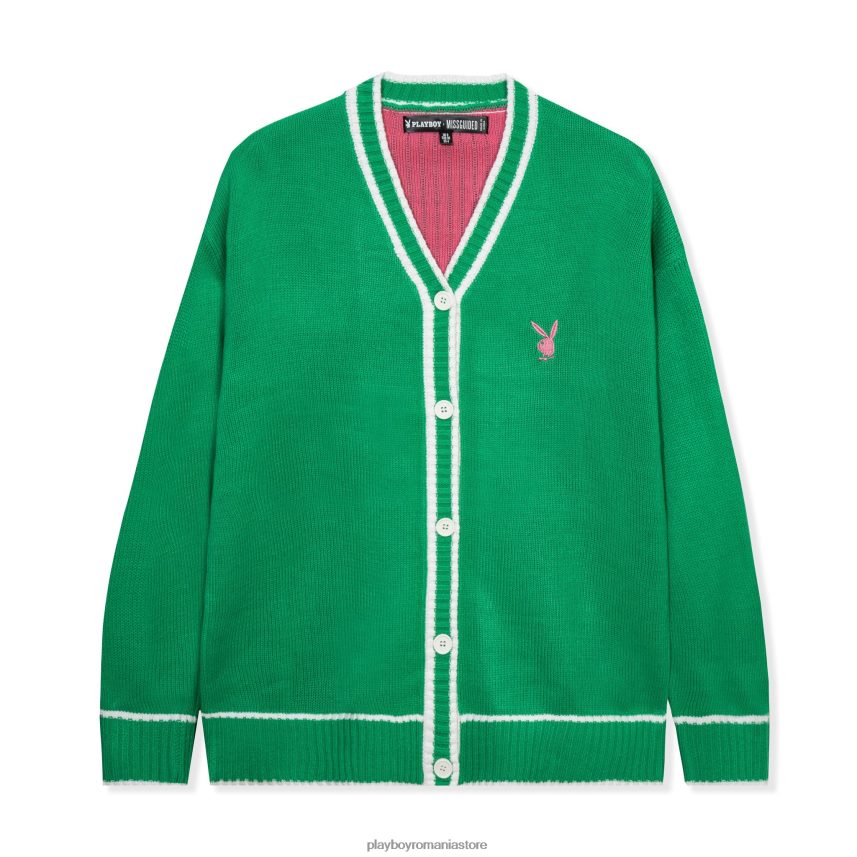 Playboy verde femei cardigan de cricket îmbrăcăminte 6NT0ZV1101