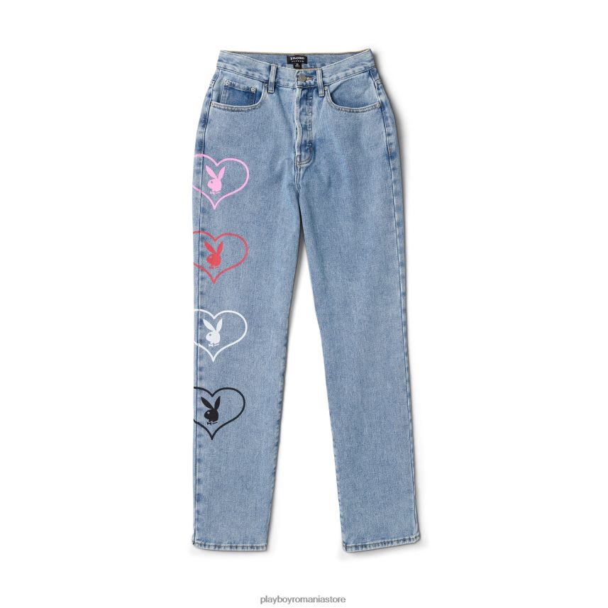 Playboy original femei pantaloni baggy bunny heart denim amore îmbrăcăminte 6NT0ZV1179