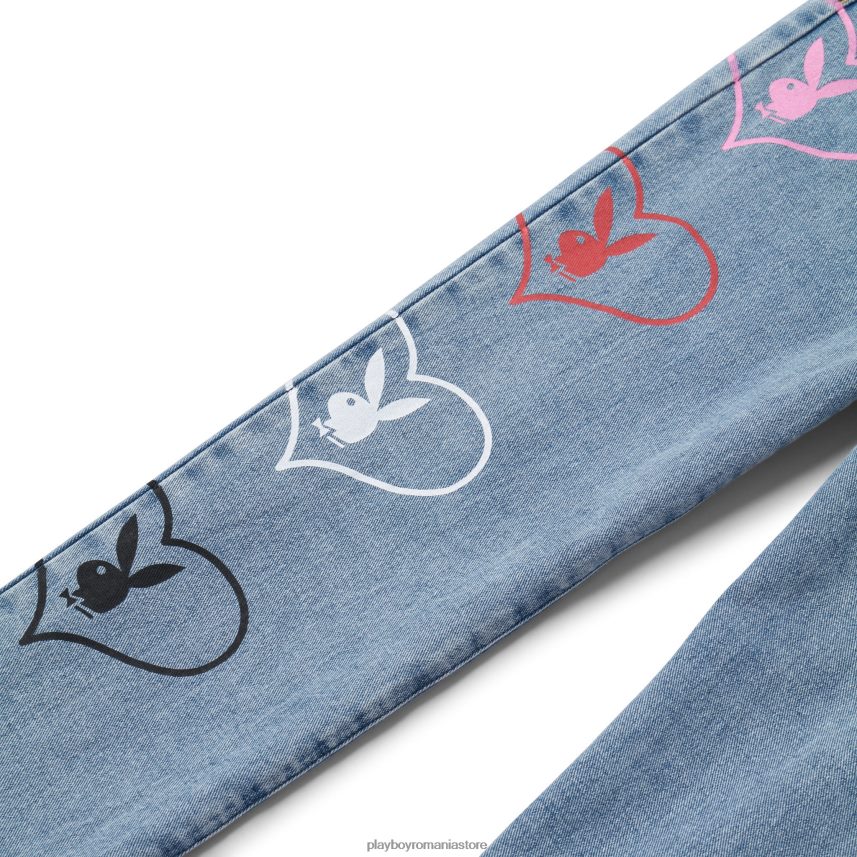 Playboy original femei pantaloni baggy bunny heart denim amore îmbrăcăminte 6NT0ZV1179