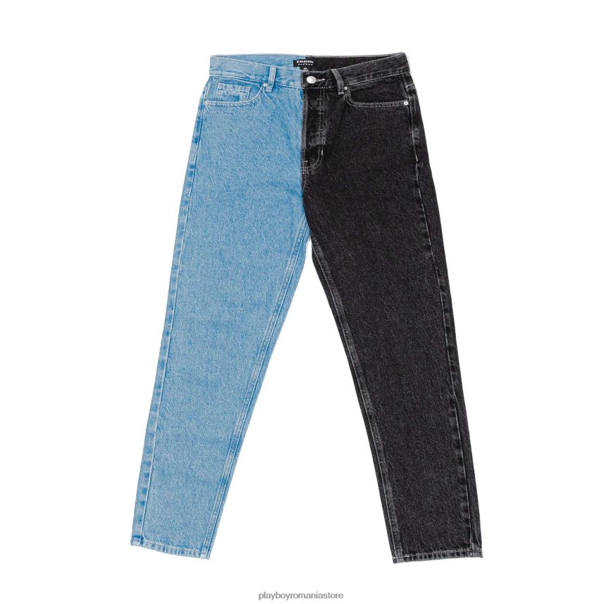 Playboy original femei pantaloni din denim bicolor cu talie ultra înaltă îmbrăcăminte 6NT0ZV1176