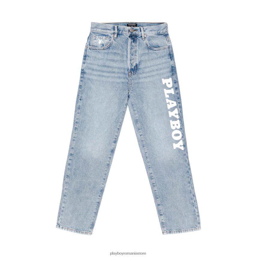 Playboy original femei pantaloni din denim cu picioare drepte cu talie mare îmbrăcăminte 6NT0ZV1182