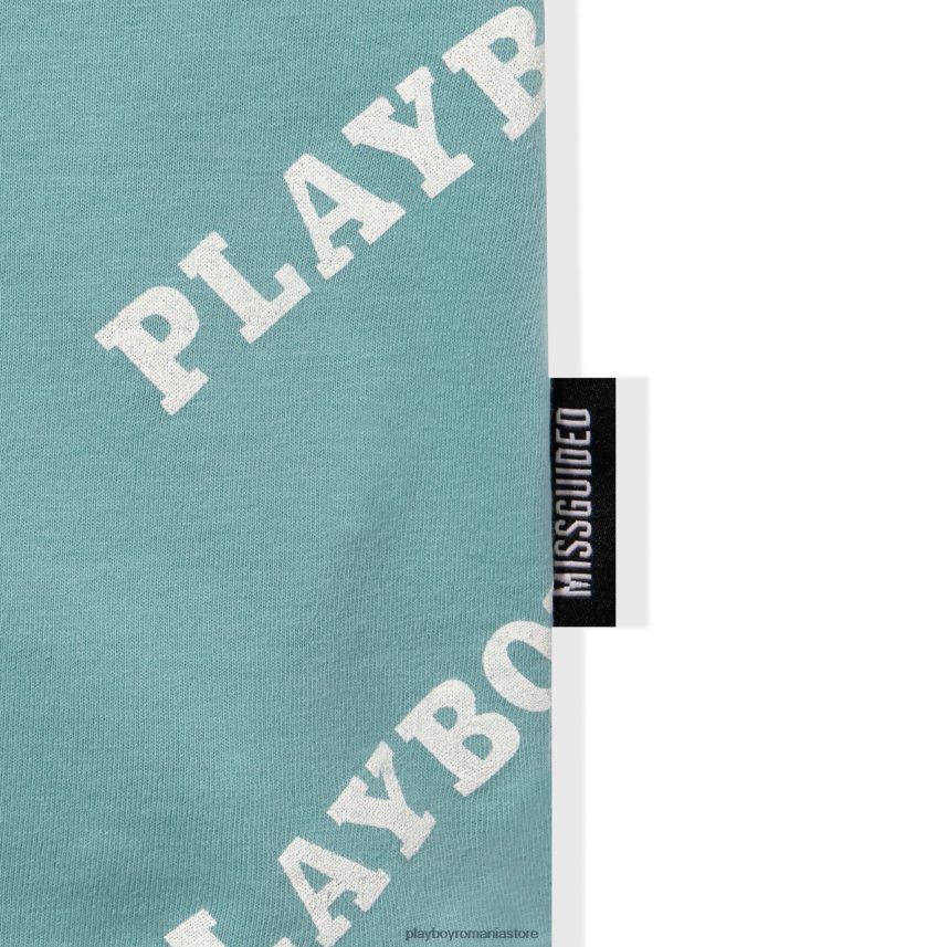 Playboy albastru femei tricou supradimensionat catarg îmbrăcăminte 6NT0ZV1051