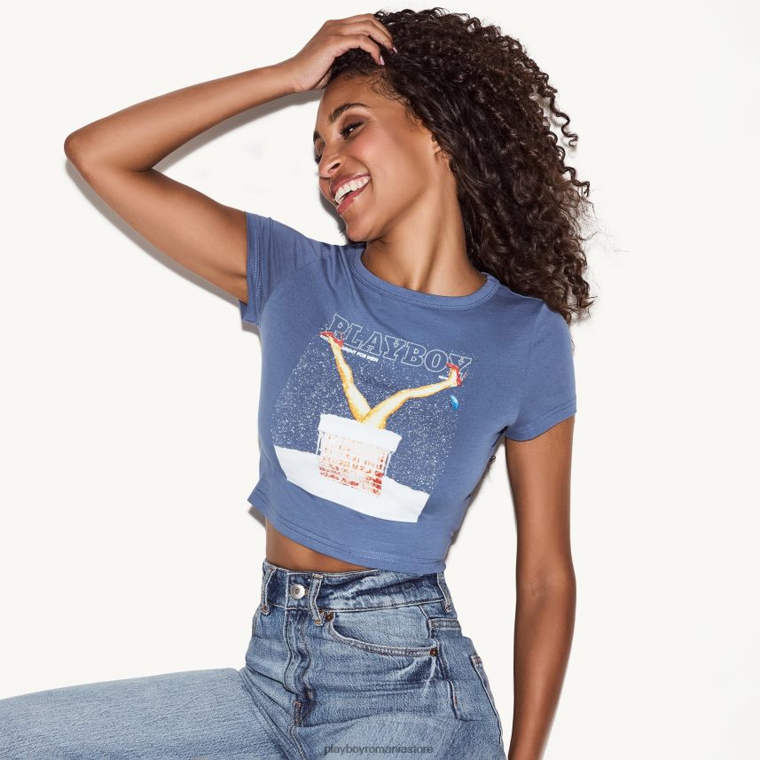 Playboy albastru prăfuit femei decembrie 2013 coperta tricou pentru bebelusi îmbrăcăminte 6NT0ZV935