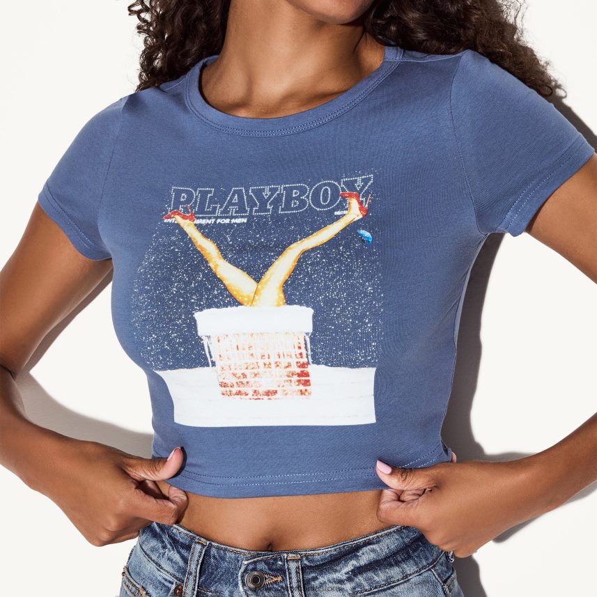 Playboy albastru prăfuit femei decembrie 2013 coperta tricou pentru bebelusi îmbrăcăminte 6NT0ZV935