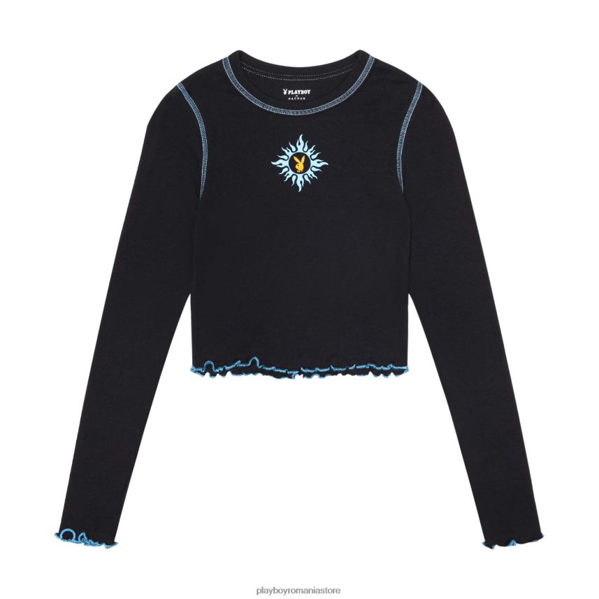 Playboy antracit femei mânecă lungă cu cusături contrastante îmbrăcăminte 6NT0ZV996