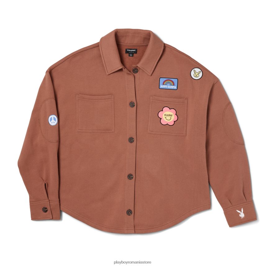 Playboy ghindă femei cămașă cu nasturi de tabără îmbrăcăminte 6NT0ZV991