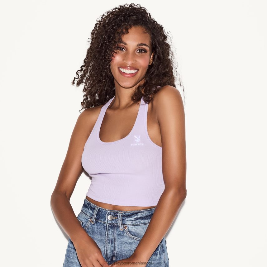 Playboy lavandă femei tanc cu spate cros cu logo clasic îmbrăcăminte 6NT0ZV1008