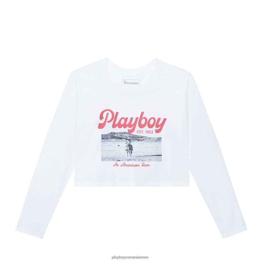 Playboy original femei desperado american icon cropped cu mânecă lungă îmbrăcăminte 6NT0ZV985