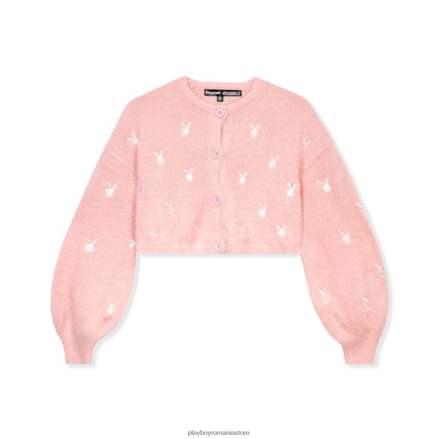 Playboy roz femei cardigan pufos din tricot îmbrăcăminte 6NT0ZV1055